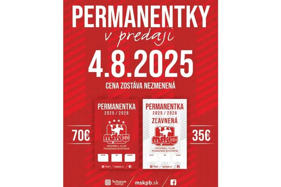 Štartuje predaj permanentiek!