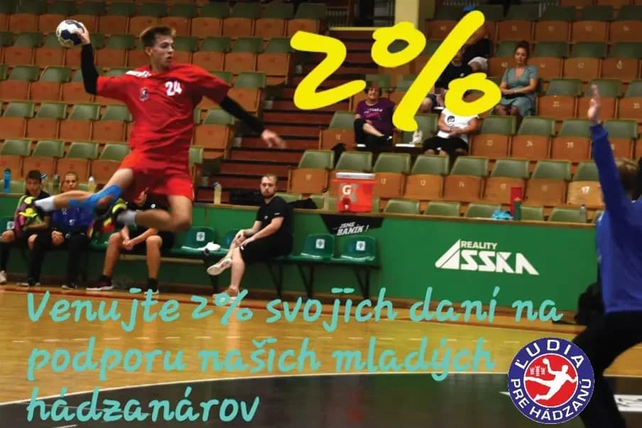 Venujte 2% svojich daní na podporu našich mladých hádzanárov